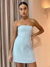 Load image into Gallery viewer, Sir Sandrine Strapless Mini Dress In Ice Blue