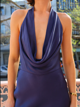 Load image into Gallery viewer, By Nicola Gigi Backless Cowl Neck Maxi Dress in Navy (10)