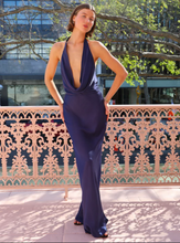 Load image into Gallery viewer, By Nicola Gigi Backless Cowl Neck Maxi Dress in Navy (10)