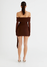 Load image into Gallery viewer, Benni Yasmin Off Shoulder Mini Dress Cacao