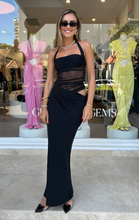 Load image into Gallery viewer, Benni Gina Halter Dress Black (10)