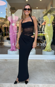 Benni Gina Halter Dress Black (10)