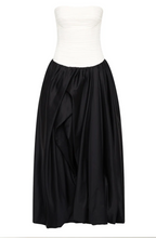 Load image into Gallery viewer, AJe Violette Bubble Hem Maxi Dress in Ivory/Black