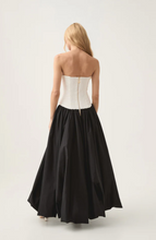 Load image into Gallery viewer, AJe Violette Bubble Hem Maxi Dress in Ivory/Black