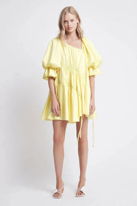 Aje Hushed Asymmetric Dress Yellow