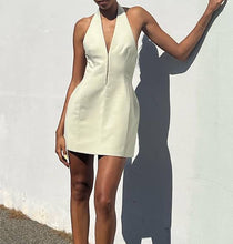 Load image into Gallery viewer, Camilla and Marc Petra Halter Neck Mini Dress in Pistachio Grey- 12