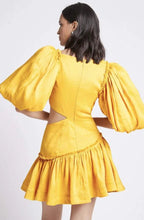 Load image into Gallery viewer, Aje Chateau Mini Dress Yellow