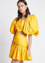 Load image into Gallery viewer, Aje Chateau Mini Dress Yellow